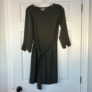 H&M Olive Long Sleeve Dress